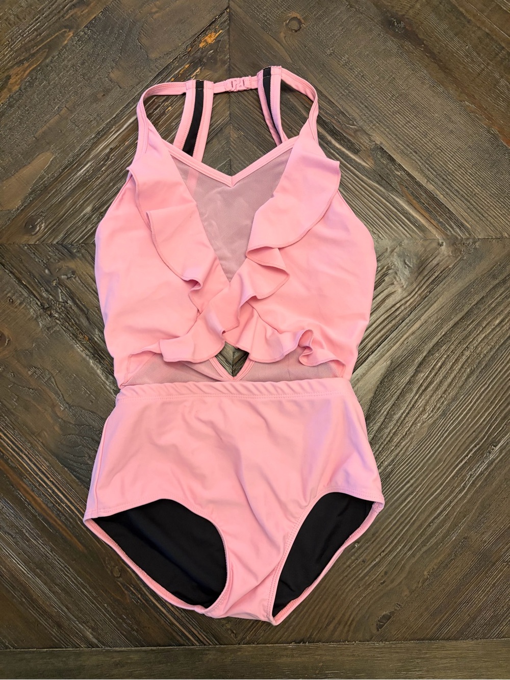 Oh la la Pink Ruffle leotard
